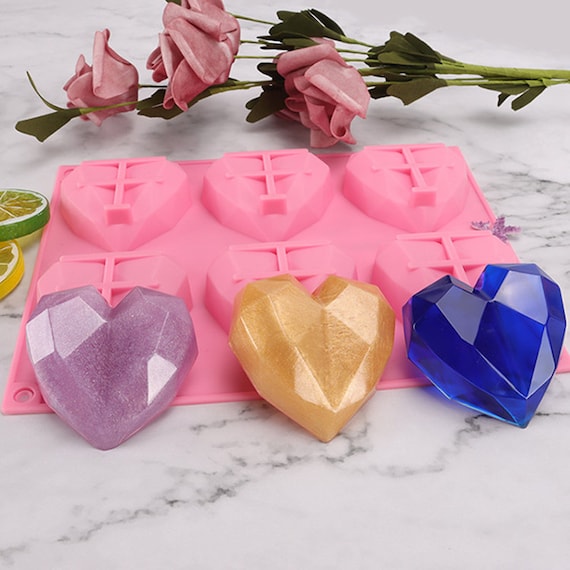 3D Chocolate Heart Mold Large Silicone Cake Mold Set Heart Shaped Cake Mould  Candy Mousse Silicone Letter Mold Baking Utensils