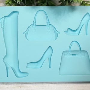 Fashion Themed Silicone Fondant Mold-Cupcake Cake Decoration-Craft Mold