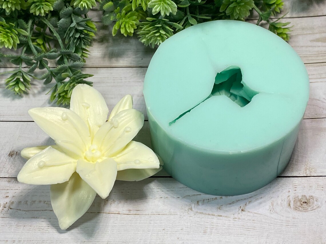 Lily 3d Moldsilicone Moldlily Flower Moldsoap Moldcandle Etsy