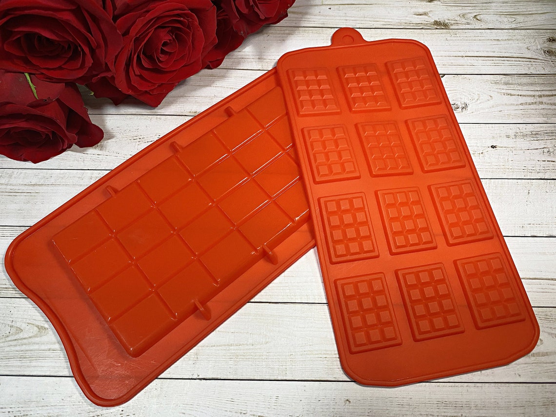 Set of 2 Chocolate Bar Molds Silicone Candy Mold 1 Etsy