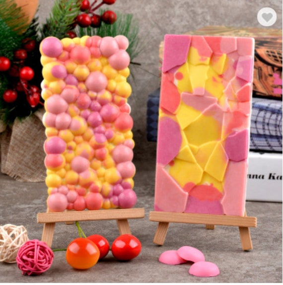 Mini Silicone Mold DIY Chocolate Handmade Flower Heart Model Baking Mold  Valentine's Day Cake Decoration 3D Sparkle Drop Glue