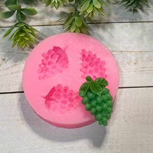 Tiny Grape Mold for Sugar Craft Cake Decoration Handmade Cupcake Topper Chocolate Pastry Cookie Décor Jewelry Polymer Clay Crafting Projects
