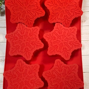 Snowflakes Silicone Treat Mold-Soap Mold-Chocolate Mold-Candle Mold