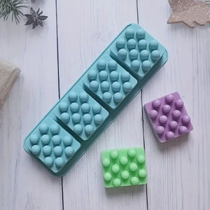 SJ 4 Cavity Silicone Soap Mold for Massage Therapy Bar Soap Making Tools  DIY Homemade Oval Spa Soaps Mould Silicone Soap Form