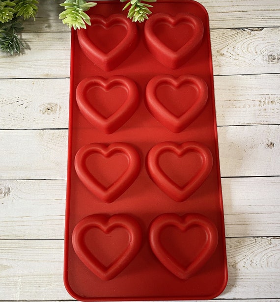 Recessed Heart Silicone Candy Mold-resin Mini Soap Mold