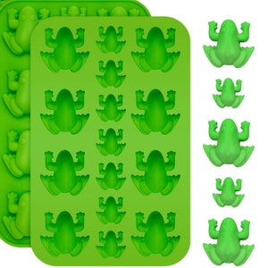 15 Cavities Frog Mold-Chocolate, Candy, Jelly, Soap and Ice Tray Mold Frog Shape Mold-Passover Silicone Mold