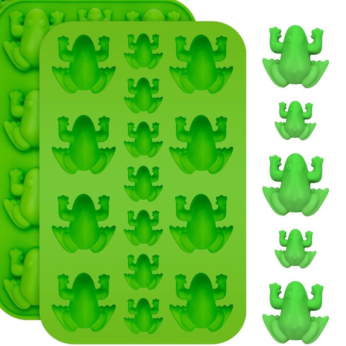 Webake Green Silicone Chocolate Frog Molds Candy Mold 2 Pack