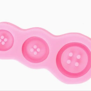Button Silicone Mold: Fondant Cake Decoration, Resin, Soap