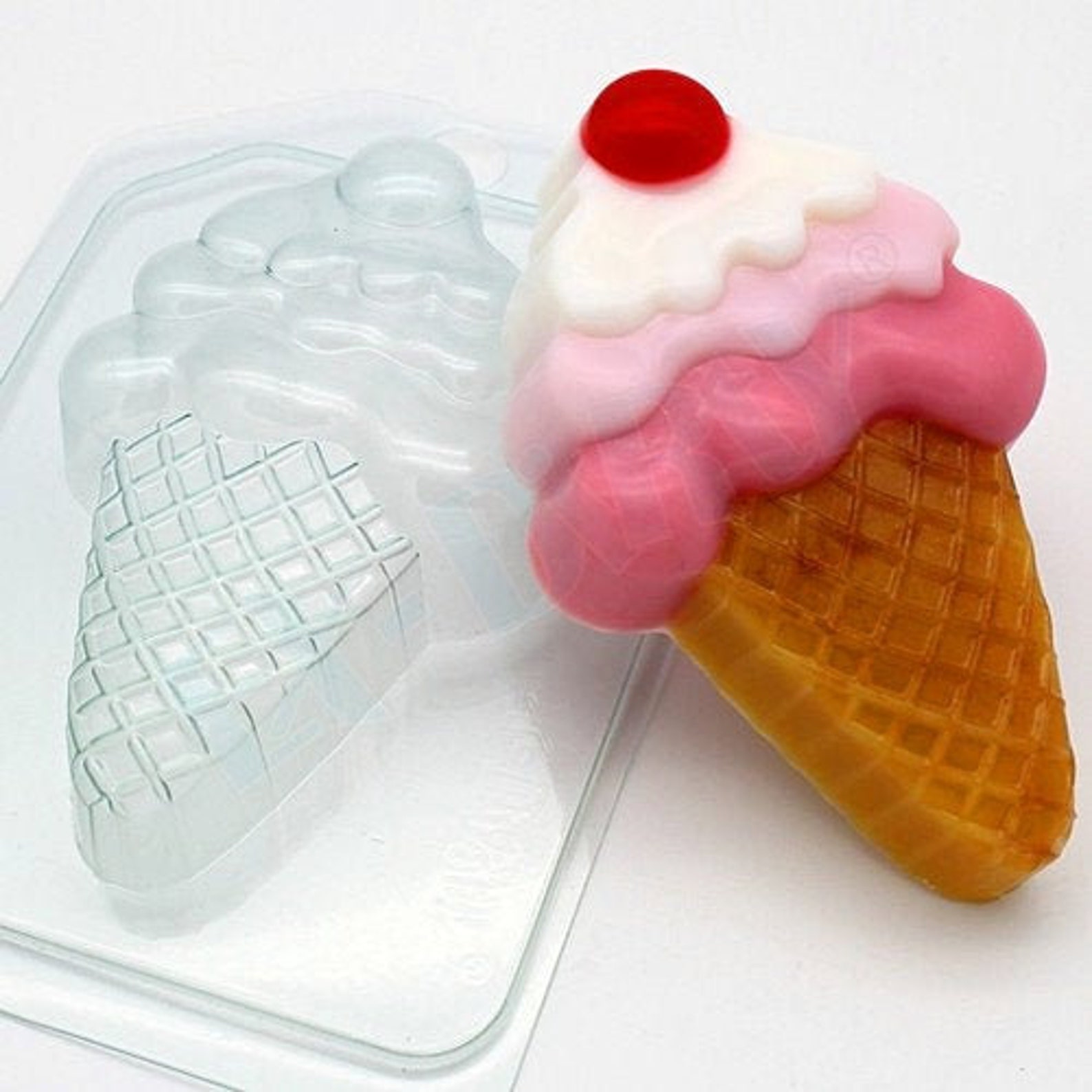 Ice Cream Cone Plastic Moldberry Ice Creamcraft Moldsoap Etsy