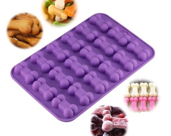 Dog Bone Cake Mold Silicone Bakeware Mold for Ice Tray Lattice Jelly Pudding 
