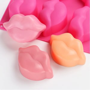 Plump Lips Silicone Mold-Kisses Collection Mold Chocolate Candy Soap Bath Bomb Mold Ice Cube Tray- Cake Baking Mold Wedding Party Supplies