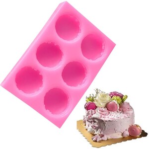 6-Cavity 3D Macaroon Hamburger Silicone Fondant Molds For Cake Decorating Chocolate Candy Mini Soap Bath Bomb