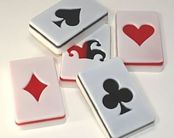Spielkarte Anzüge Kunststoffform: Glücksspiel Thema Seife/Badebombe/Schokolade