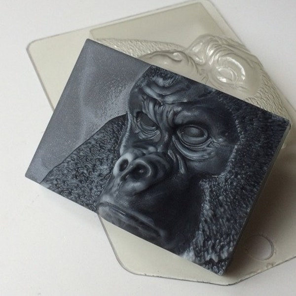 Gorilla Mold-Monkey Mold-Animal Mold-Primate Mold-Bath Bomb Mold-Chocolate Mold-Soap Making Supplies-Craft Mold