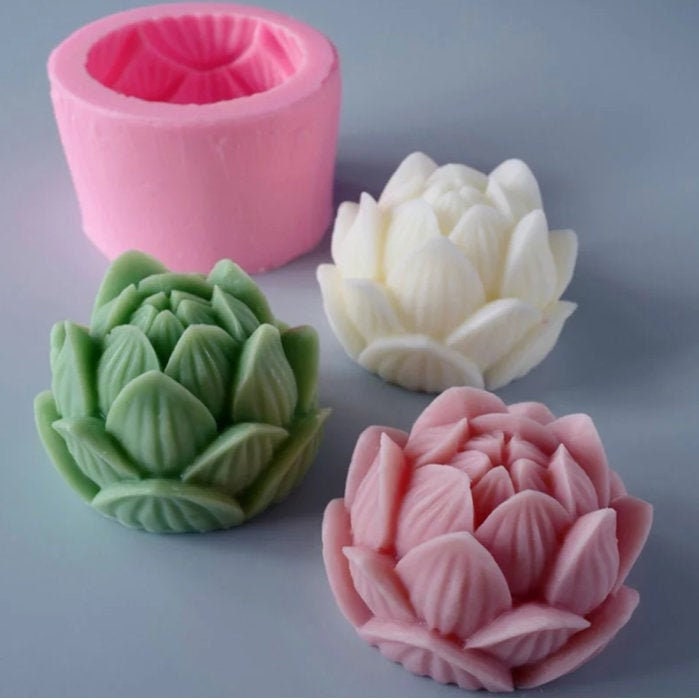Lotus Dream Floating Flower Silicone candle Mold SL229, Niral Industries