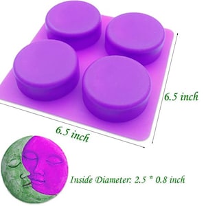 4 Cavities Sun and Moon Face Silicone Mold Tray-Craft DIY Fondant Chocolate Soap Mold Handmade Polymer Clay, Wax, Cake Decoration Tools image 3