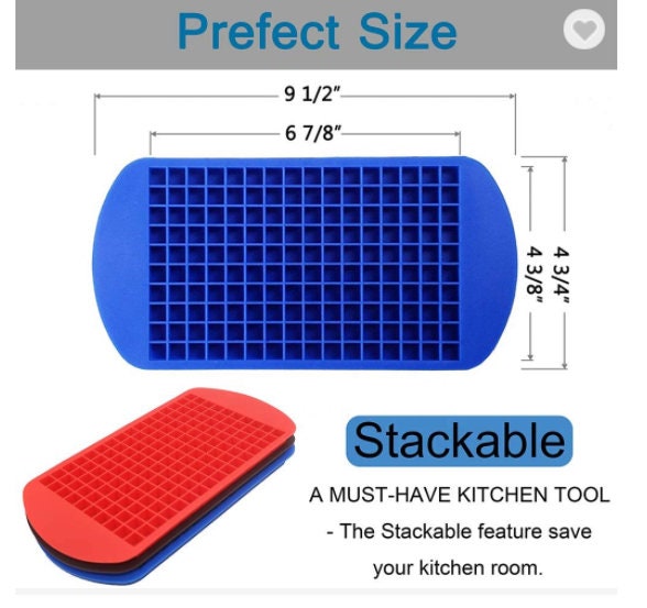 Tiny Mini Ice Cube Tray-160 Small Cube Silicone Mold, Bpa-free, Mini Cubes  Mold 