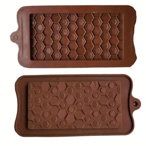 Honeycomb Silicone Chocolate Bar Mold-Candy Mold-Baking 3D Biscuits Cookies DIY Tools Soap Mold Cake Decorating image 3
