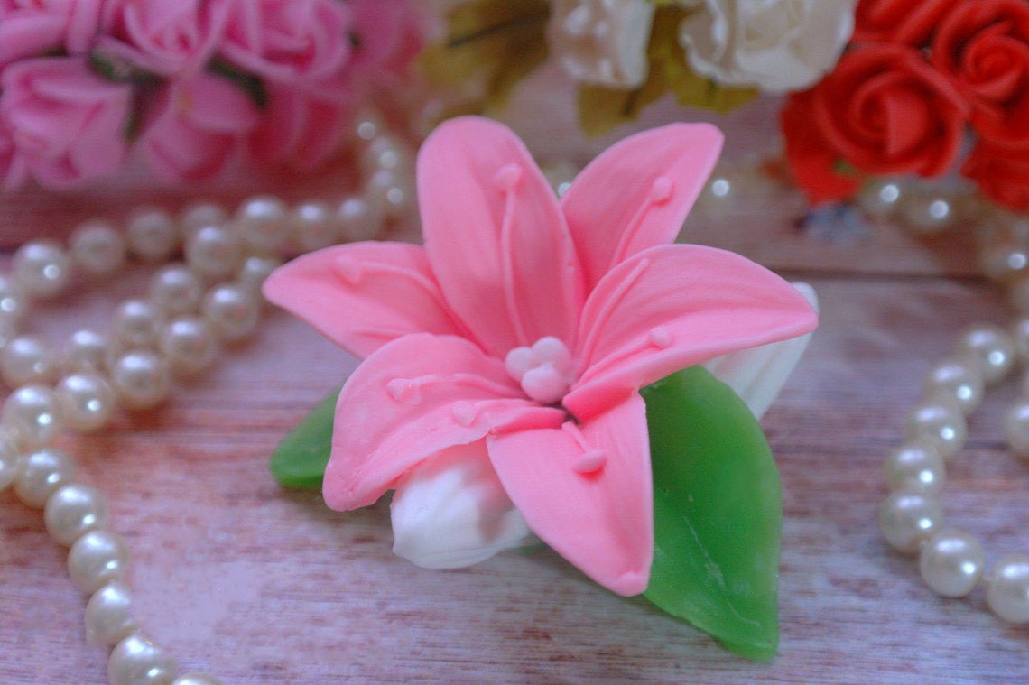 Lily 3d Moldsilicone Moldlily Flower Moldsoap Moldcandle Etsy