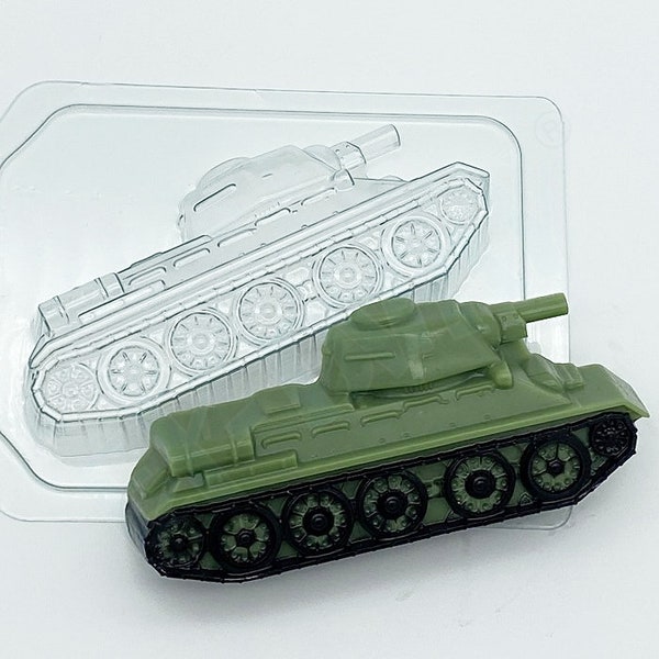 Tank Plastic Mold-Armored Fighting Vehicle Mold-Soap Mold-Fondant Cake Mold-Candy Chocolate Mold-Bath Bomb Mold-Craft Mold