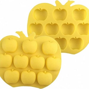 Apple Silicone Mold: 10-Cavity Baking Mold for Candy, Chocolate, Soap