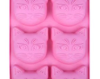 Cat Silicone Treat Mold-Candy Mold-Soap Mold-Craft Mold-Chocolate Mold