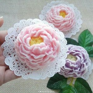 Peony Flower Silicone Mold-Terry Peony Mold-3D Soap Mold-Chocolate Candle Craft Art Mold