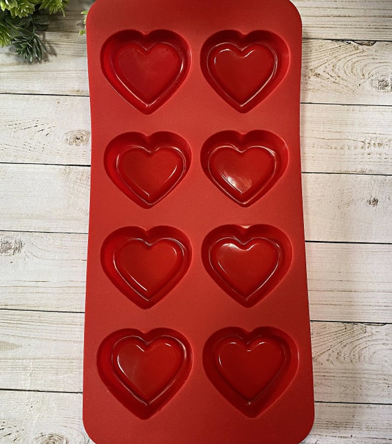 Heart Shaped Silicone Molds - 8 Cavity Valentine's Day Chocolate Molds  Silicone Heart Shape Soap Molds Valentine's Day Baking Jelly Soap,  Chocolate