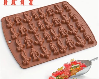 Skeleton Silicone Mold: 32-Cavity Halloween Candy Gummy, Chocolate, Ice Cube Tray