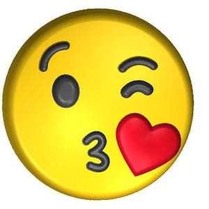 Kiss Emoji Plastic Mold: Soap/Bath Bomb/Chocolate Craft