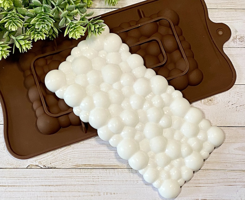 Bubbles Chocolate Bar Silicone Moldbaking Tools Nonstick Etsy