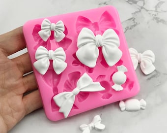 Mini Bows Silicone Mold Fondant Sugar Bow Craft Mold-DIY Cake Decorating-Bowknot Candy Chocolate Mold Cake Cupcake Decoration