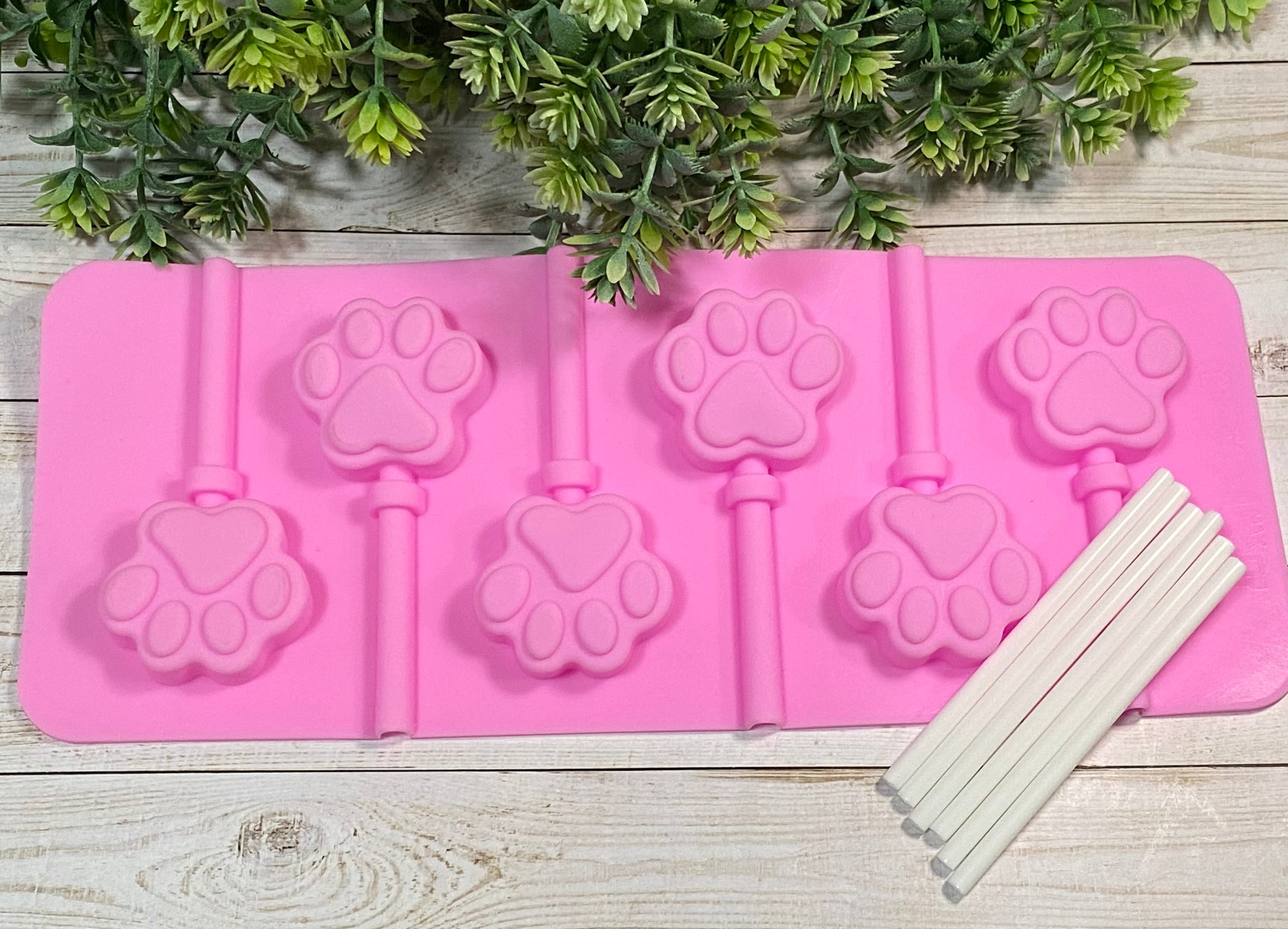 2 PCS Puppy Cat Dog Paw Silicone Mould Paw Print Chocolate Moulds Dog  Treats Molds Dog Freezer Ice Lolly Mould Non Stick Silicone Mould For Wax  Melts Baking Pudding Jelly Candy Gummy