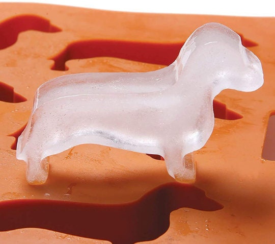 4-Hole Bulldog Ice Molds Fun Shape, Dog Shaped Silicone Ice Cube