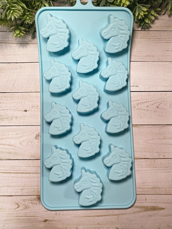 12 Cavities Unicorn Silicone Candy Mold ice Cube Tray crayons Mold