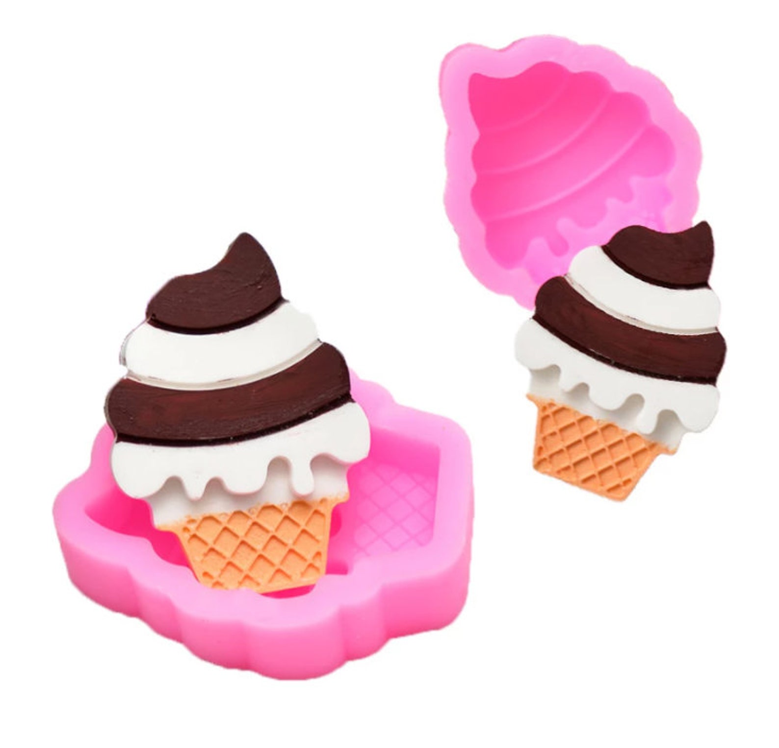 Ice Cream Cone Shape Small Silicone Molddiy Party Cake Etsy