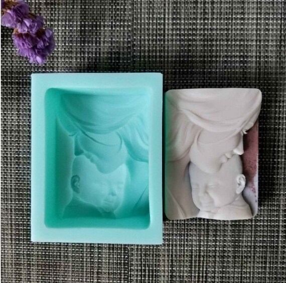 Mother and Baby Soap Mold Silicone Mold Baby Mold Cake Decorations Soap Making Resin Clay Cake Tools
