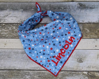 Personalized Patriotic Dog Bandana