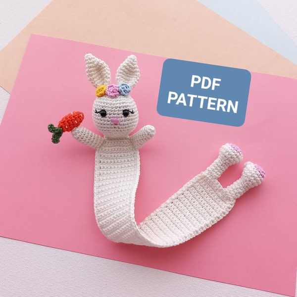 Crochet Pattern PDF / Crochet Rabbit Bookmark Pattern / Crochet Bunny Bookmark Pattern / Amigurumi Rabbit Pattern / Instant PDF Download