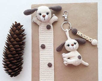 Crochet Dog Bookmark, Amigurumi Dog Bookmark, Crochet Dog Keychain , Häkeln Lesezeichen, Dog Bookmark, crochet dog pencil topper,