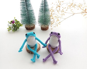 Crochet Froggie, Crochet Sweater Frog, Froggie's Sweater, Knitted Frog Toy, Birthday Gift For Her, Amigurumi Frog, Amigurumi Lilac Froggy