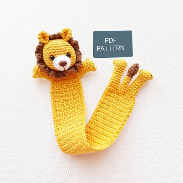 Crochet Pattern PDF / Lion Bookmark Pattern / Lion Bookmark / Crochet Pattern Bookmark / Amigurumi Lion Pattern / Instant PDF Download