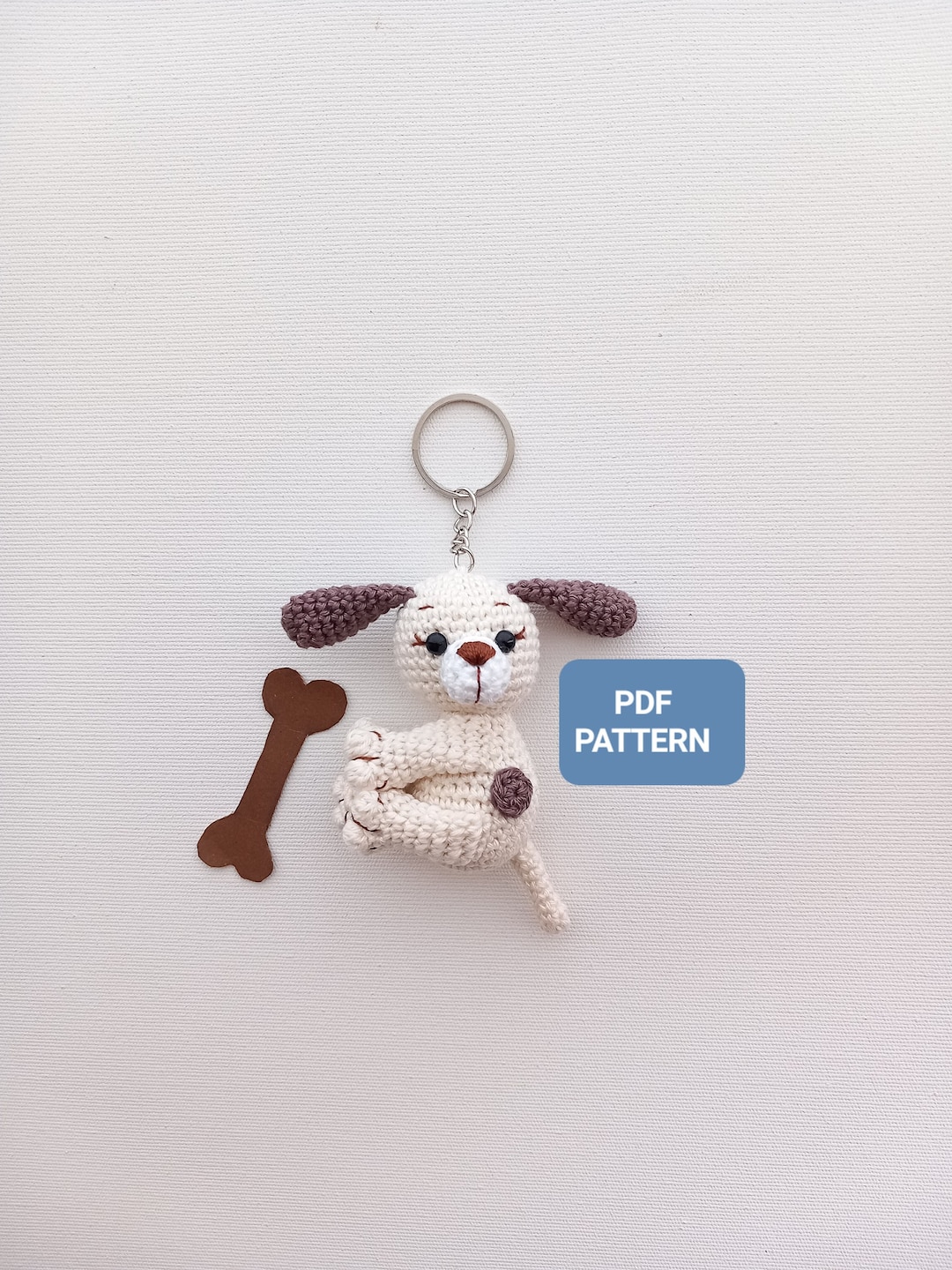 Crochet Pattern PDF / Crochet Dog Keychain Pattern / Crochet Pattern