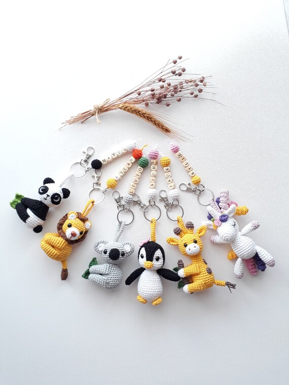 Crochet Animal Keychain: Handmade Cotton Gift