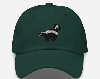 Embroidered Skunk Hat: Wildlife Baseball Cap