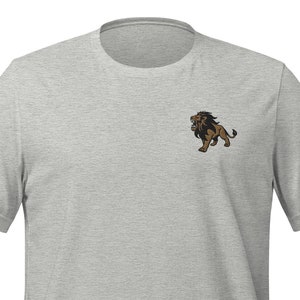 Lion Roar Unisex T-Shirt Gift For Lion Lovers Embroidered Unisex T-Shirt Gift for Her for Him Unisex Short Sleeve Shirt - Multiple Colors