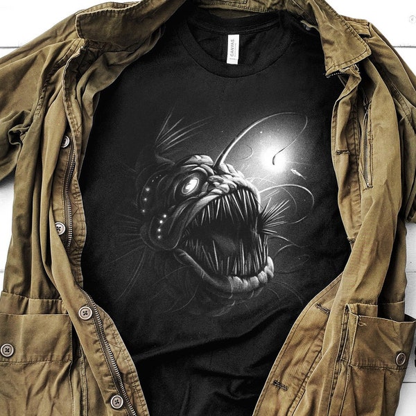Anglerfish Shirt, Deep Sea Fishing Shirt, Sea Creature Shirt, Anglerfish Fishing Shirt, Angler Fish Shirt, Sea Monster Shirt, Unisex Shirt