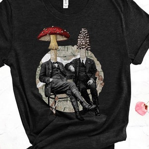 Funny Mushroom people collage Unisex T-Shirt,Mushrooms Are People Too, Mushroom Aesthetic Gift Shirt,Mushroom Cottagecore Lover Unisex Shirt