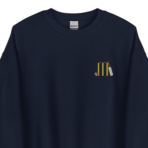 Cricket Bat Embroidered Sweatshirt,  Cricket Ball Sweatshirt, Cricket Lover Gift Crewneck Sweater, Unisex Sweater Gifts - Multiple Colors