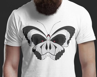 Skull Butterfly Shirt / Terrible Skull T-Shirt  / Funny Graphic Shirt / Design Gift Idea Unisex-T-shirt